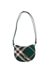 Check Mini Rocking Horse Bag, £595, Handbags, Green, Fabric, Front view